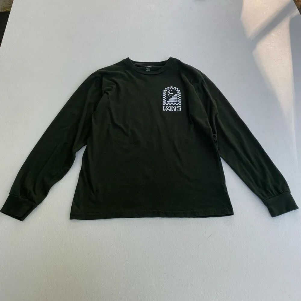Vans green Long Sleeve Graphic Logo Shirt Men’s Small